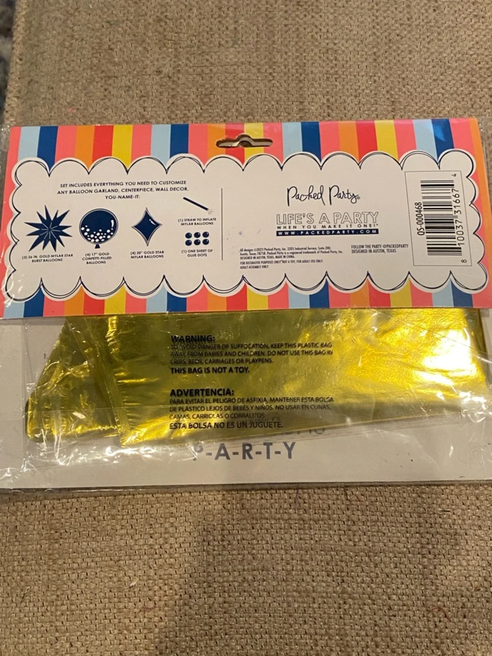 Packed Party Gold and White Balloon Party Set